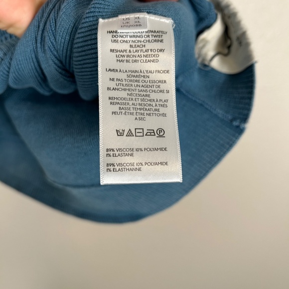 We The Free size XL Zedd tunic sweater blue oversized drop shoulder worn in look - Picture 12 of 13